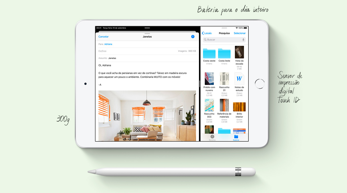 iPad mini 5 Apple, Tela Retina, 64GB, Cinza Espacial, Wi-Fi - MUQW2BZ/A